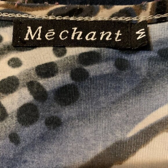 Merchant. Sz M (runs small). Beaded Asymmetrical Fit & Flare Stretch Dress. B94 - Picture 6 of 6